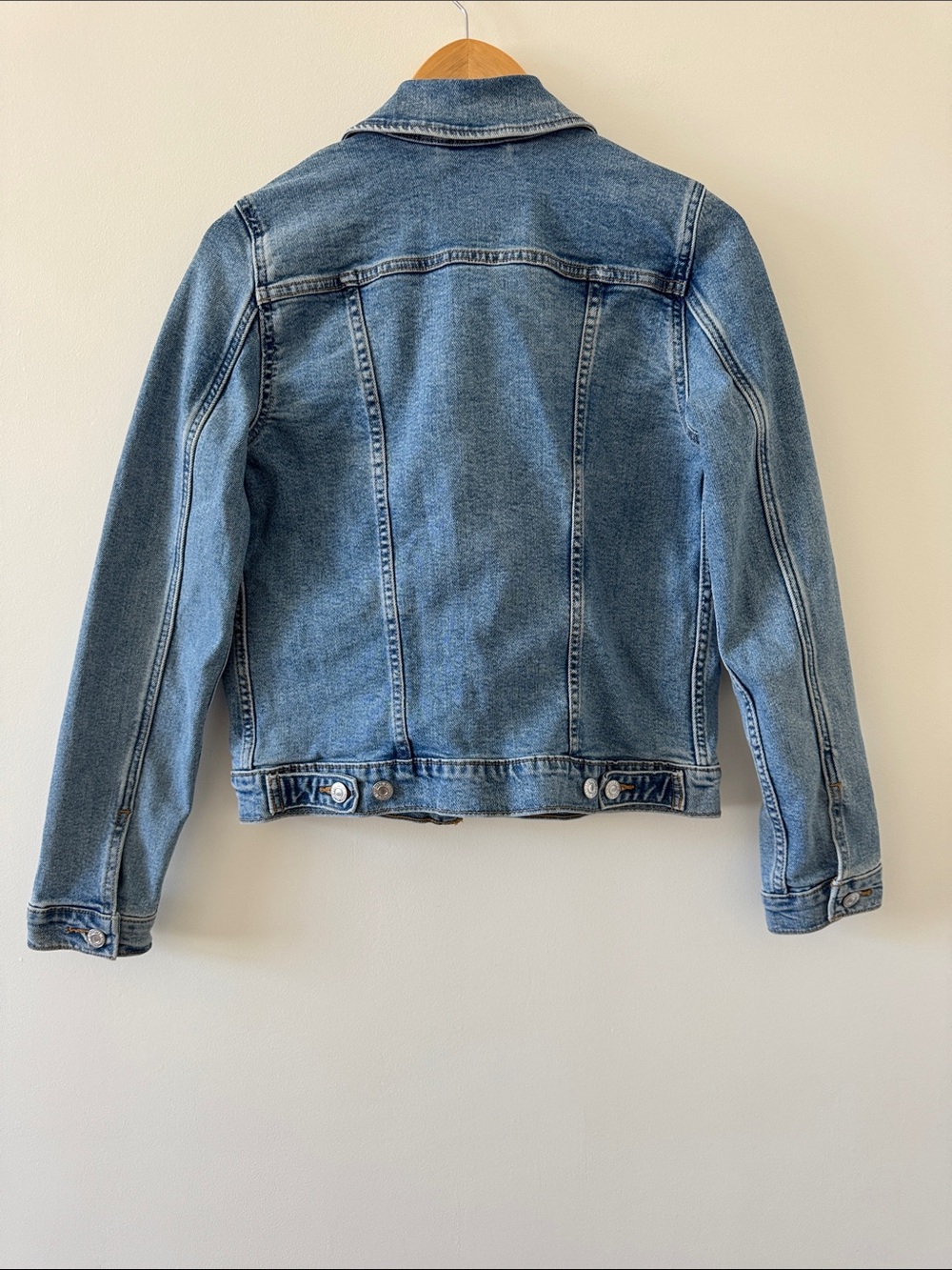 Levi’s Original Trucker Jacket Jeanie Medium Wash Denim Size S Minimalist - Picture 6 of 10
